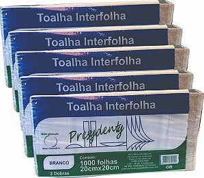 Papel Toalha Branco Rec Presy 5fd C/1000 Fls