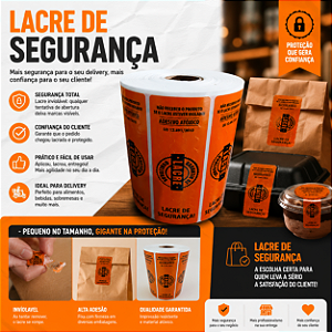 Lacre de Seg.10 Rolos 95x30 C/ 909 ET LAR/PRT