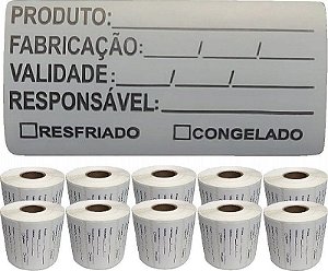 Etiqueta de Val Bopp C/10 RL 60x30 Rolo com 30 MTS