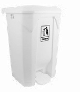 Lixeira Plástica C/ Pedal 100 Litros Branca