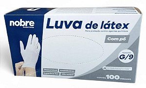 Luva Látex ( G) C/ Pó Nobre. Cx C/ 100