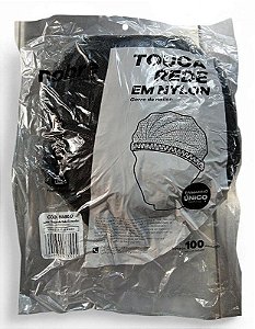 Touca Nylon Preta Nobre C/ 100 obs (pequena)