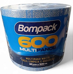 Pano Multiuso Bompack 20cm X 300mts Azul 600pan