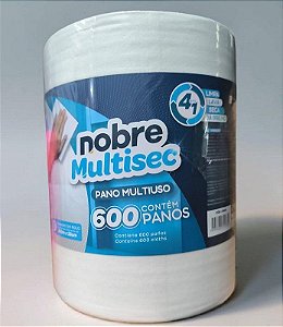 Pano Multiuso Slim 28cm X 240m 600panos Branco