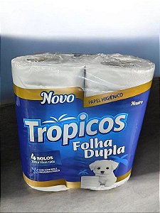 Papel Higienico Tropicos 4 Rolos 30m Folha Dupla