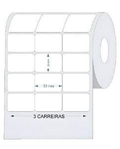 Etiqueta 33x22 3 Carre Couchê Rl C/ 30 Mts 3600 Et