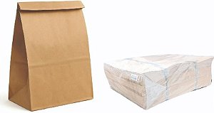 Saco Kraft Sos 28x14x38 70gr  20kg Fd C/ 100 Un.