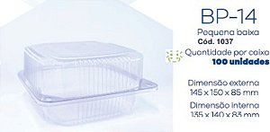 EMBALAGEM CRISTAL QUADRADA ARTICULADA  BP-14 C/100