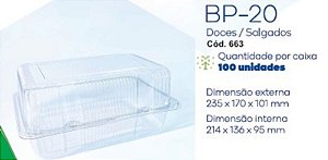 EMBALAGEM CRISTAL RETANGULAR BP-20 CX C/ 100
