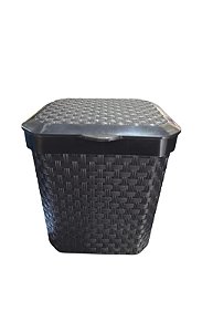Lixeira de Pia Rattan com Tampa Junto 5 Litros