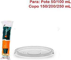Tampa Pote Sobremesa Minaplast 100 Ml Fd C/100un