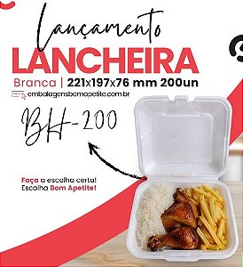 Bh-200 Lancheira Branca 221x197x76 Mm 200 Un