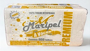 Papel Toalha Interf. Premium a Vacuo 20x21cm 800f