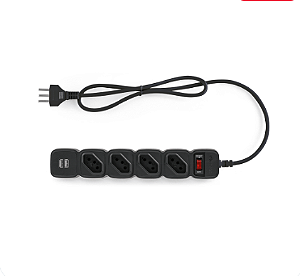 Filtro De Linha 4 Tomadas + Usb