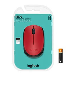 Mouse S/Fio Logitech M170 Vermelho Ii