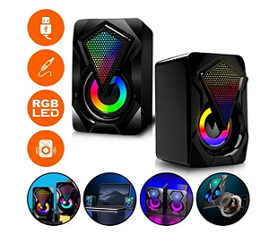 Caixa De Som Rgb 6W Kp-Ro800