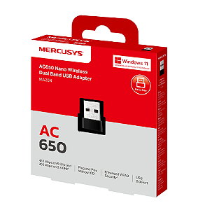 Adaptador Wifi Nano Usb Ac650 5.0 E 2.4Gz