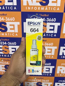 Refil Tinta Epson T664 Amarelo - Premium