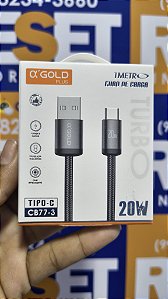 Cabo Tipo C/Usb Agold Pro 20W - 1 Metro