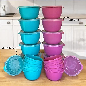Pote Bowl Redondo 500ml Com Tampa transparente