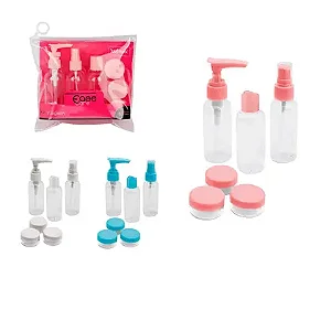 Kit com Frascos Para Viagem 7 Peças necessaire Organizador - Wellmix