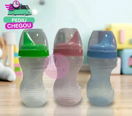 Copo infantil com tampa e bico de Plastico Chuquinha 325ml Plasduran