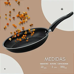 Frigideira antiaderente de alumínio 22cm - Nicopan