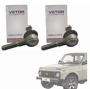 Par Terminal Direção Curto Externo Lada Niva Laika 1.6 8v