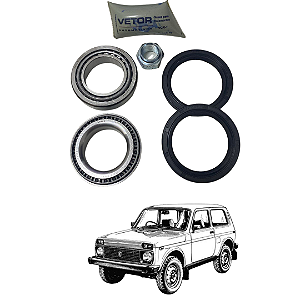 KIT ROLAMENTO RODA DIANTEIRO LADA NIVA VK0040LD
