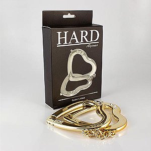 Algema Em Metal Hard Coração Dourado