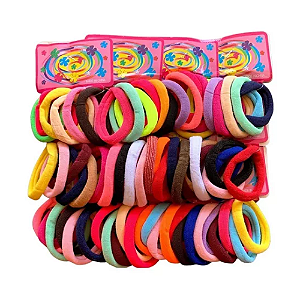Elástico Rabico Para Cabelo Tipo Meia Pacote 72 Un. Tb Xuxinha Colorido