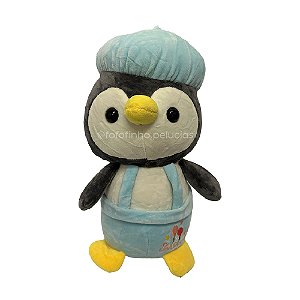 Pinguim de Pelúcia 30cm Azul, toque macio, presente, máquina de bichinhos, ursinho de pelúcia