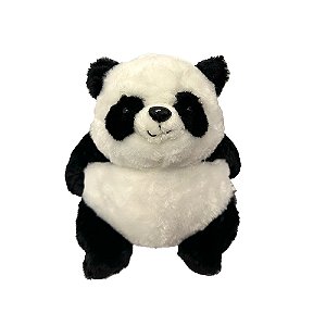 Panda Baby Preguiçoso de Pelúcia, na cor branco + preto, 20cm, toque macio, presente, ursinho de pelúcia