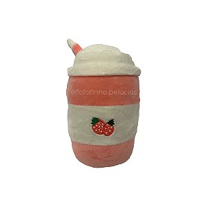 Copo de Pelúcia Rosa Morango, Pelúcia Antialérgico, Bicho de Pelúcia, Máquina de Bichinhos, Brinquedo, Presente