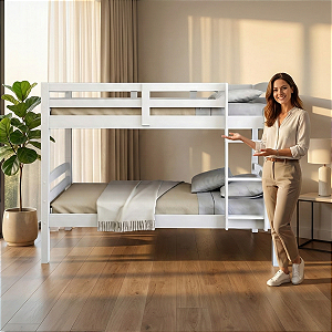 Beliche Solteiro de Madeira Maciça