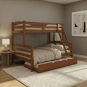 Treliche Casal + Solteiro com cama auxiliar Solteiro