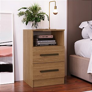 Mesa de Cabeceira Londres 2 gavetas e 1 nicho