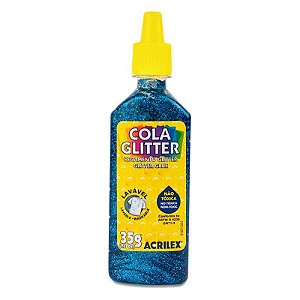 COLA C/ GLITTER 23G AZUL ACRILEX