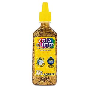 COLA C/ GLITTER 23G OURO ACRILEX
