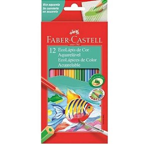 LAPIS DE COR 12CORES AQUARELAVEL FABER CASTELL