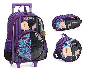 KIT MOCHILA COM LANCHEIRA E ESTOJO WANDINHA - LUXCEL