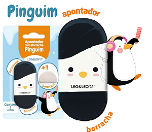 APONTADOR C/ DEPOSITO E BORRACHA PINGUIM LEO LEO