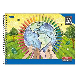 CADERNO CARTOGRAFIA E DESENHO 48FLS BASIC ART JANDAIA