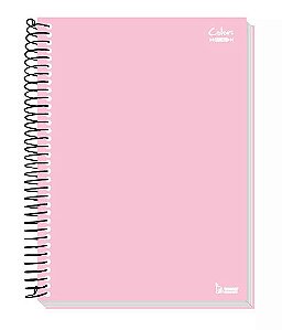 CADERNO ESPIRAL 1/1 96FL NEUTRO ROSA TAMOIO