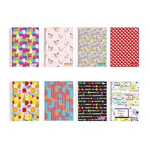 CADERNO CD ESPIRAL 1X1 80FLS STELLA JANDAIA