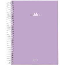 CADERNO CD ESPIRAL 1X1 80FLS STILO LILÁS PASTEL JANDAIA
