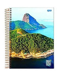 CADERNO CD ESPIRAL UNIV 10X1 200FLS BRASILIDADE JANDAIA