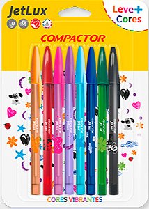 CANETA ESFEROGRÁFICA JET LUX C/ 8UN SORT COMPACTOR