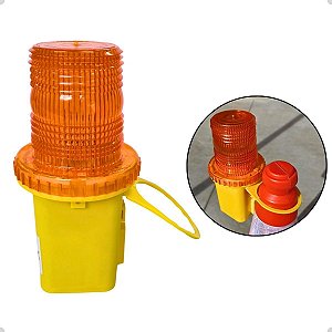 Sinalizador Viário Bateria Encaixe Cone