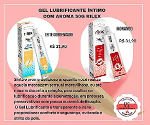 Gel Lubrificante Íntimo com Aroma 50g Rilex